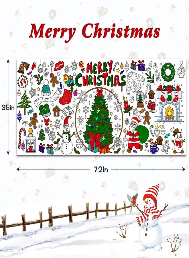 SPERINGEEN Christmas Crafts for Kids, Christmas Games, Activities, Coloring Tablecloth, Gifts, Poster, Banner, Party Favors for Family or Classroom - Holiday Xmas Party Decorations - Image 2